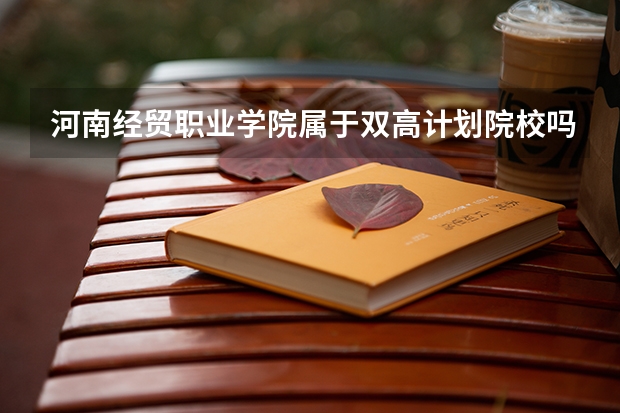 河南经贸职业学院属于双高计划院校吗